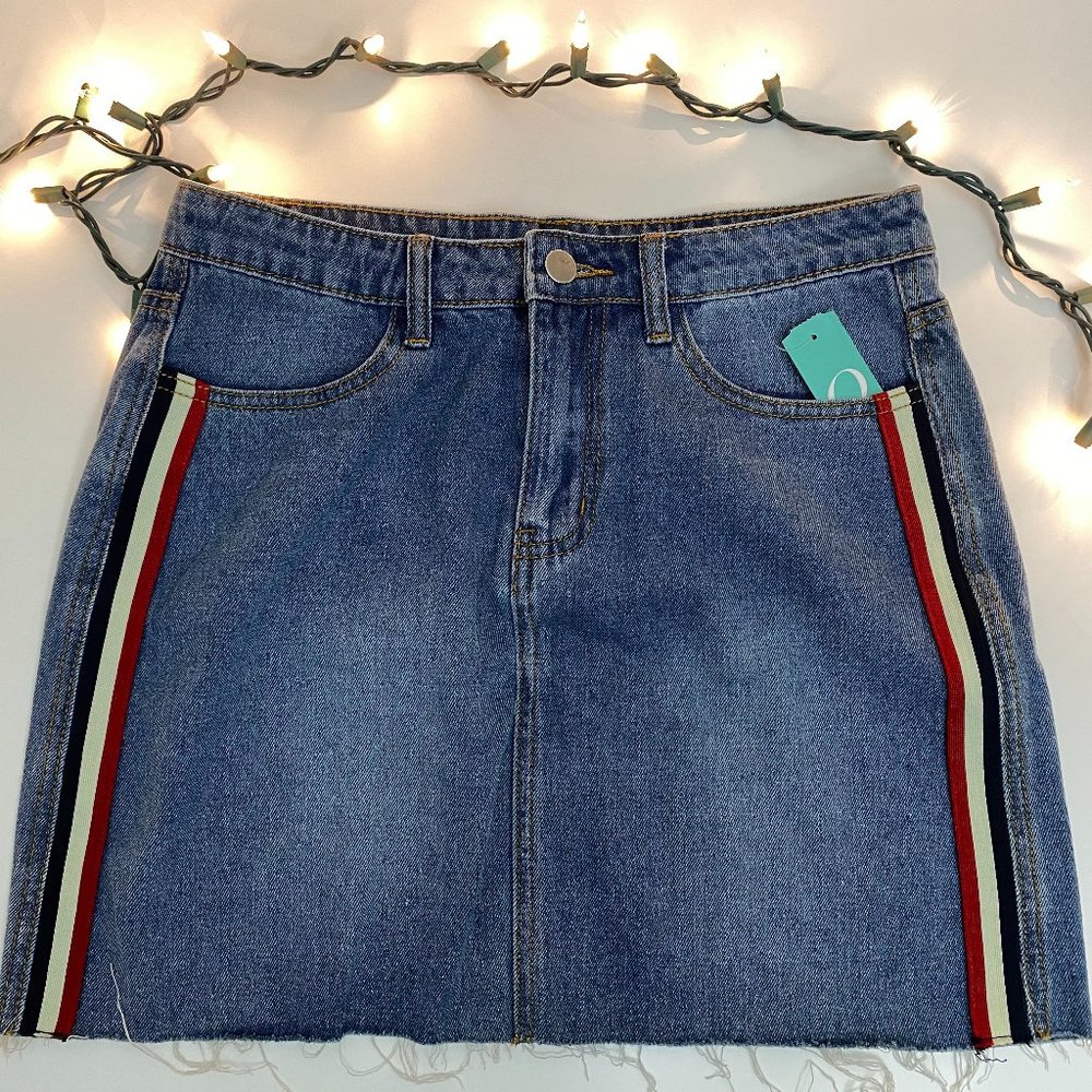 High-Waisted Denim Skirt
